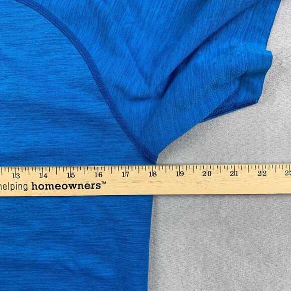 Lululemon Mens Shirt Small Blue Heather Metal Vent Tech Ventilated Breathable - Picture 5 of 8